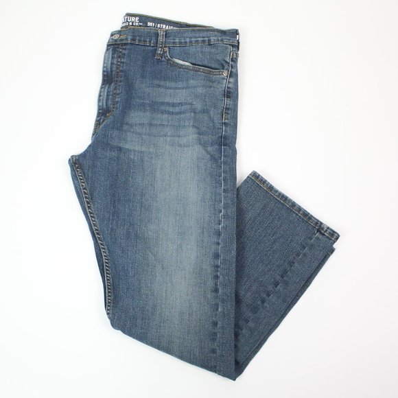 Signature by Levi's Mens 40x32 Straight S51 Denim Jeans - Picture 1 of 7